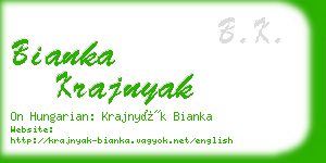 bianka krajnyak business card